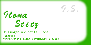 ilona stitz business card